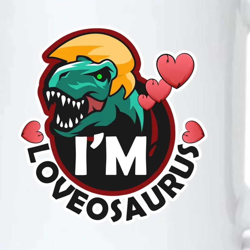 Loveosaurus Dinosaur Valentine's Trumposaurus Funny Gift Black Color Changing Mug