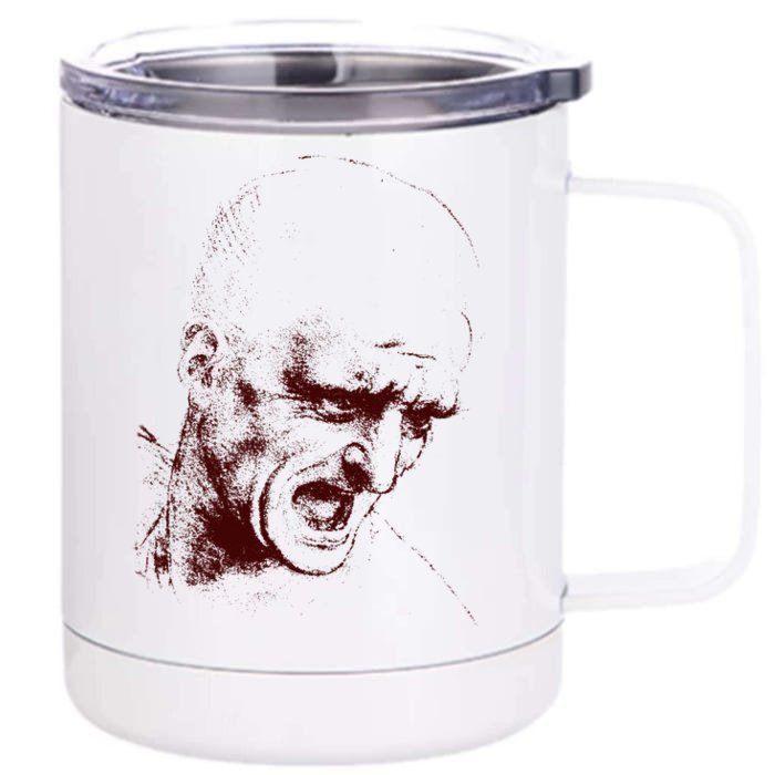 Leonardo Da Vinci Shouting Soldier Front & Back 12oz Stainless Steel Tumbler Cup