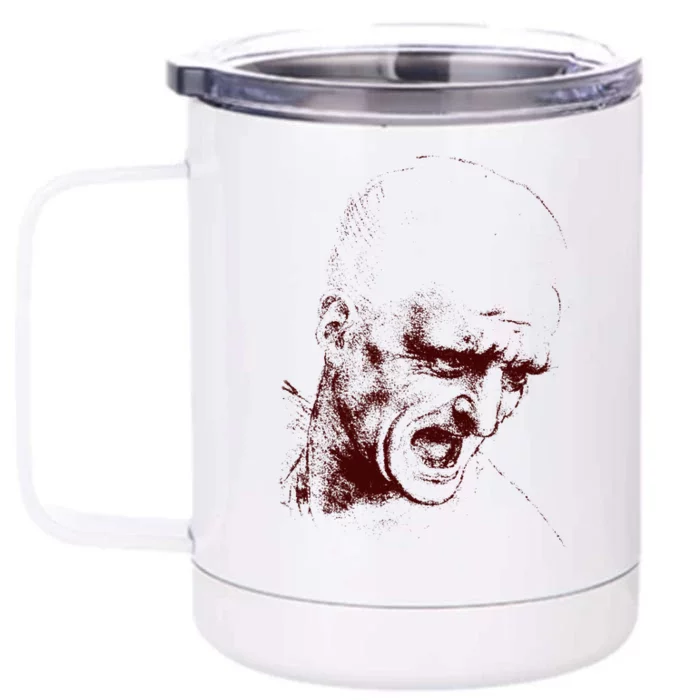 Leonardo Da Vinci Shouting Soldier Front & Back 12oz Stainless Steel Tumbler Cup