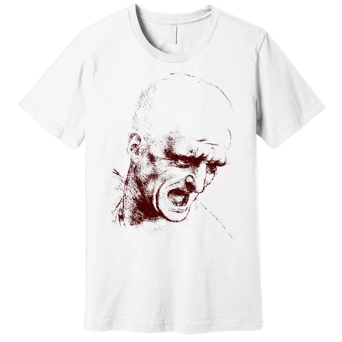 Leonardo Da Vinci Shouting Soldier Premium T-Shirt