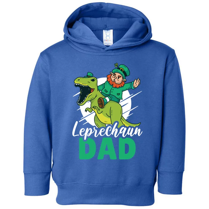 Leprechaun Dad With A Dinosaur Or Trex For St Patrick's Day Gift Toddler Hoodie