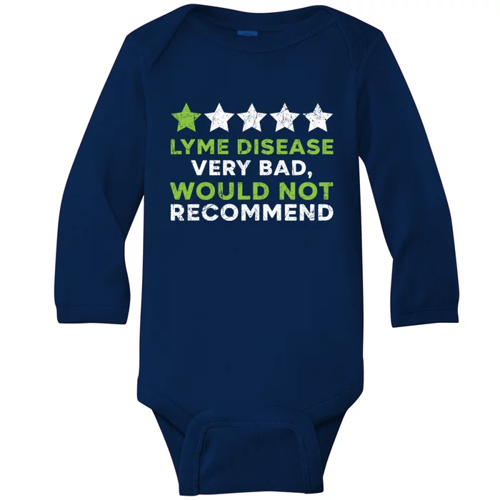 Lyme Disease Warrior Lyme Disease Awareness Month Cute Gift Baby Long Sleeve Bodysuit