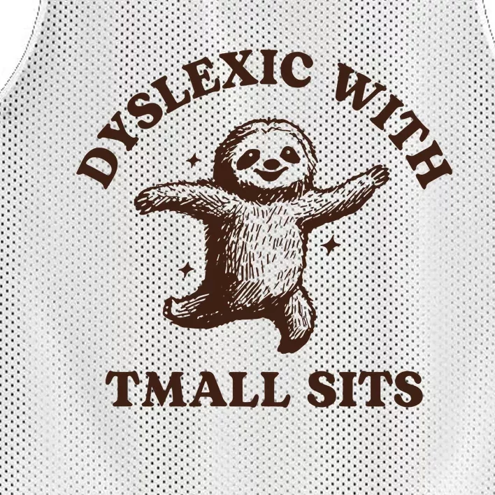 Limited Dyslexic With Tmall Sits Sloth Mesh Reversible Basketball Jersey Tank