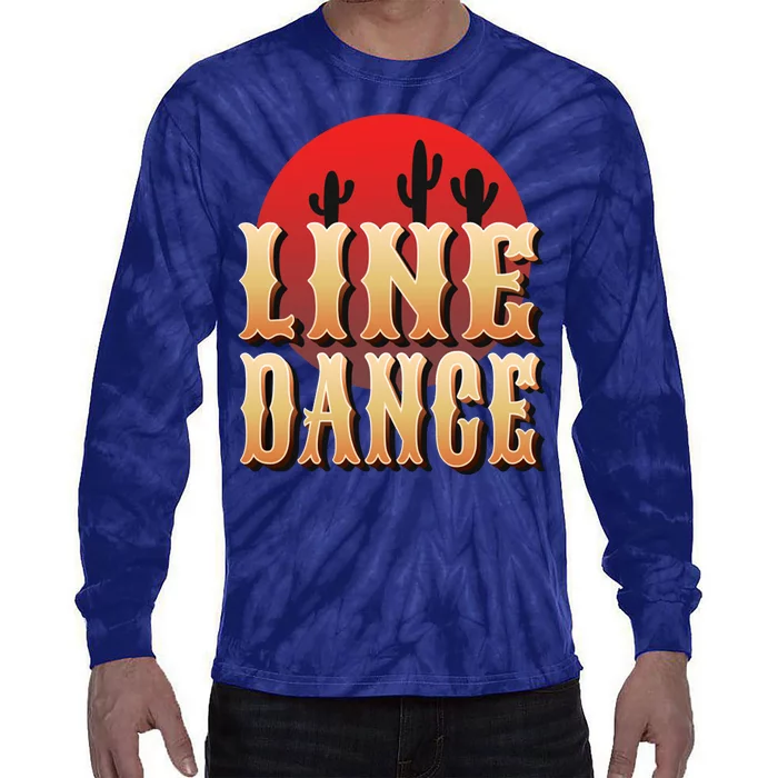 Line Dance Western Country Tie-Dye Long Sleeve Shirt