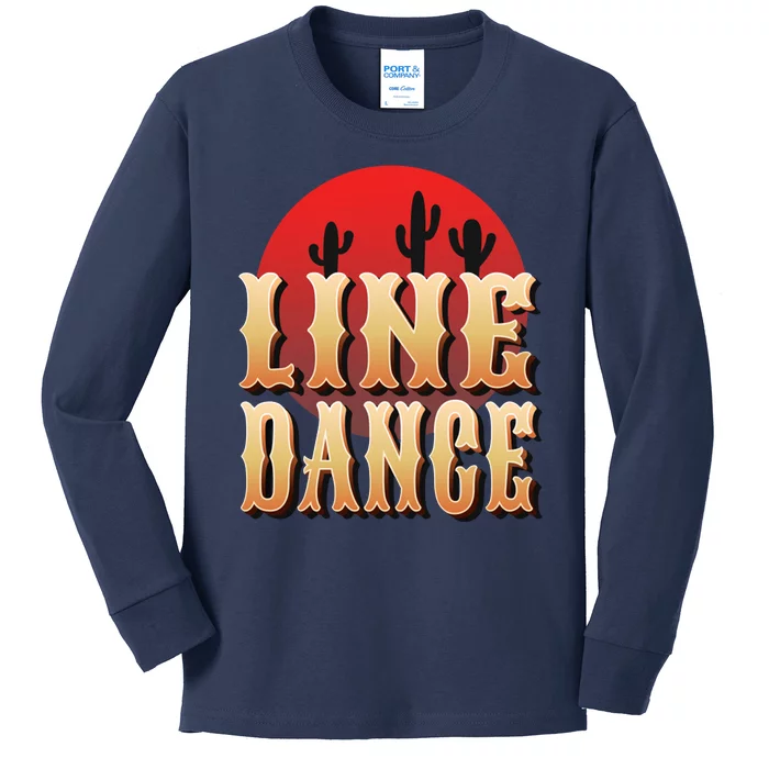 Line Dance Western Country Kids Long Sleeve Shirt