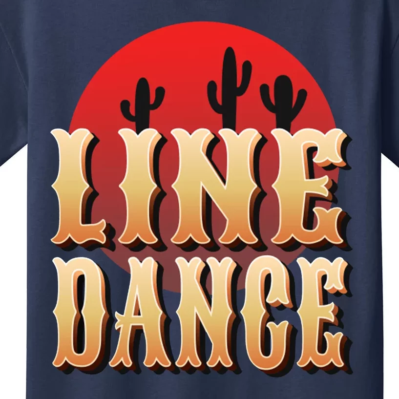 Line Dance Western Country Kids T-Shirt