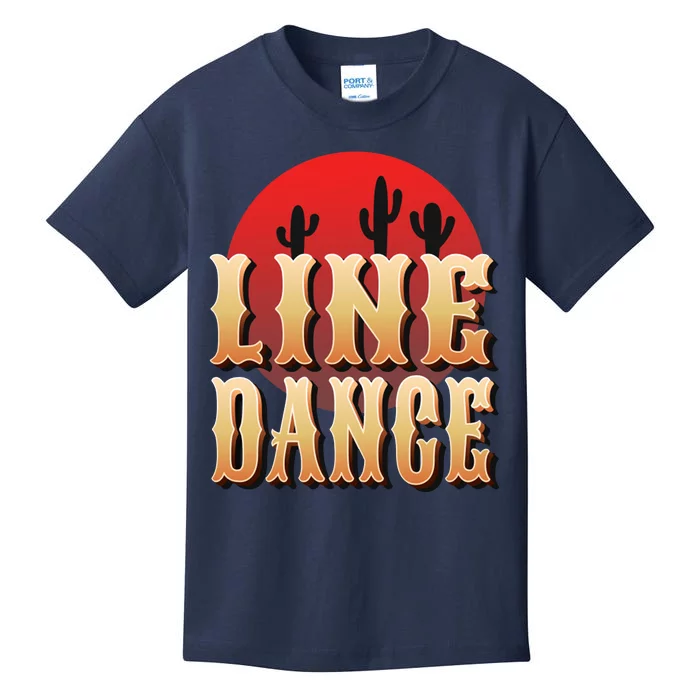 Line Dance Western Country Kids T-Shirt