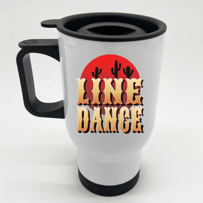 Line Dance Western Country Front & Back Stainless Steel Travel Mug