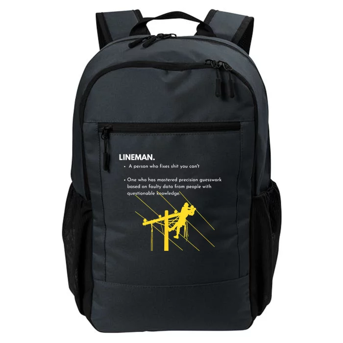 Lineman Definition With Pole Climber For Linemen Sarcastic Daily Commute Backpack