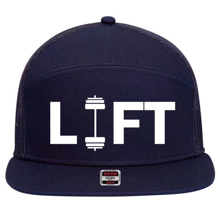 Lift Deadlifting Weightlifting Weightlift Weightlifter Gift 7 Panel Mesh Trucker Snapback Hat