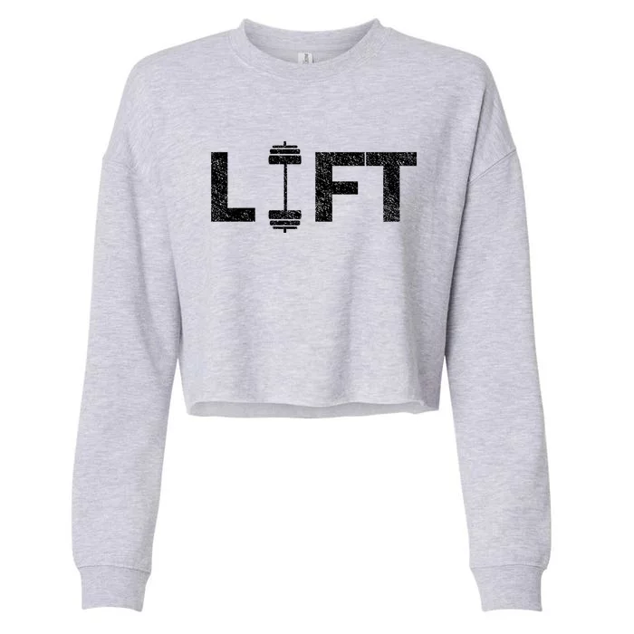 Lift Deadlifting Weightlifting Weightlift Weightlifter Funny Gift Cropped Pullover Crew