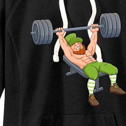 Leprechaun Deadlift Weightlifting Fitness St Patricks Day Gift Women's Fleece Hoodie