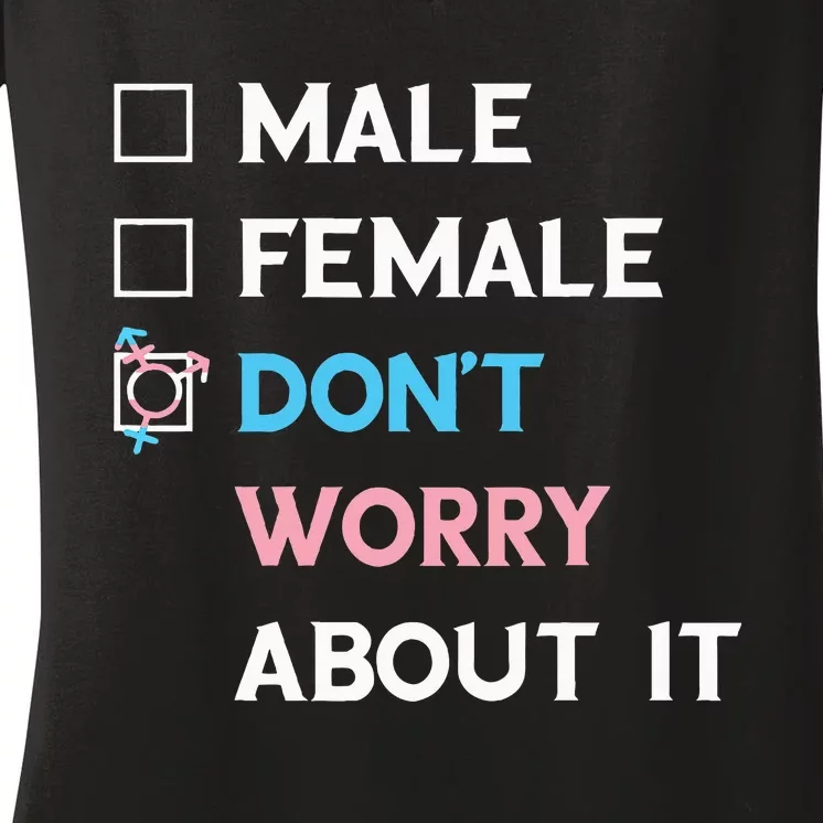 Lgbtq Dont Worry About It Pride Lgbt Women's V-Neck T-Shirt