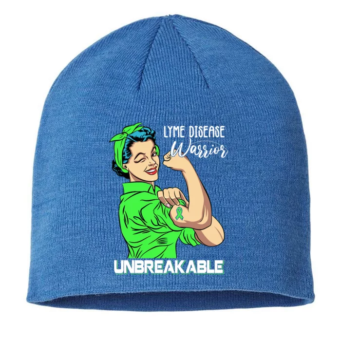 Lyme Disease Warrior Unbreakable Gift Awareness Gift 8 1/2in Sustainable Knit Beanie