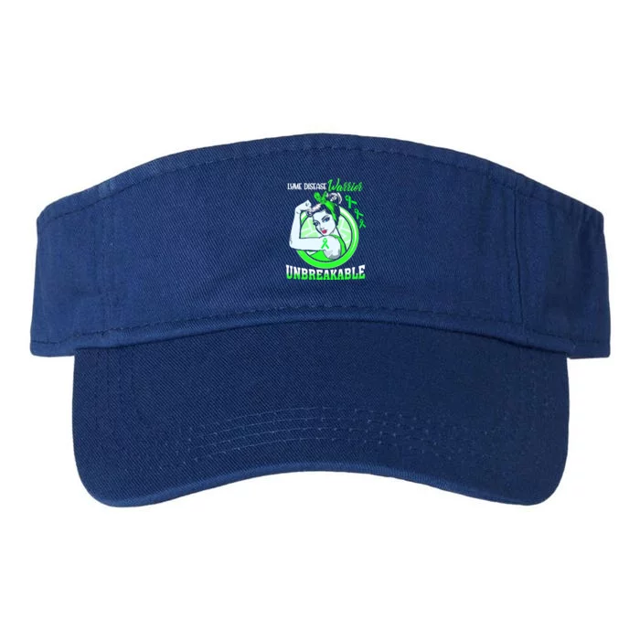 Lyme Disease Warrior Unbreakable Funny Gift Awareness Gift Cool Gift Valucap Bio-Washed Visor