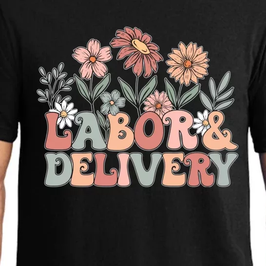 Labor Delivery Wildflowers Labor And Delivery Nurse Pajama Set