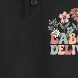 Labor Delivery Wildflowers Labor And Delivery Nurse Dry Zone Grid Performance Polo