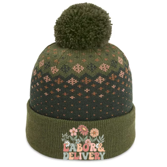 Labor Delivery Wildflowers Labor And Delivery Nurse The Baniff Cuffed Pom Beanie