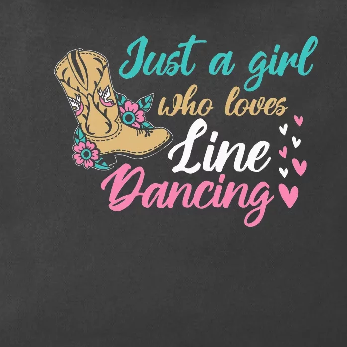 Line Dancing Western Just A Girl Who Loves Line Dancing Zip Tote Bag