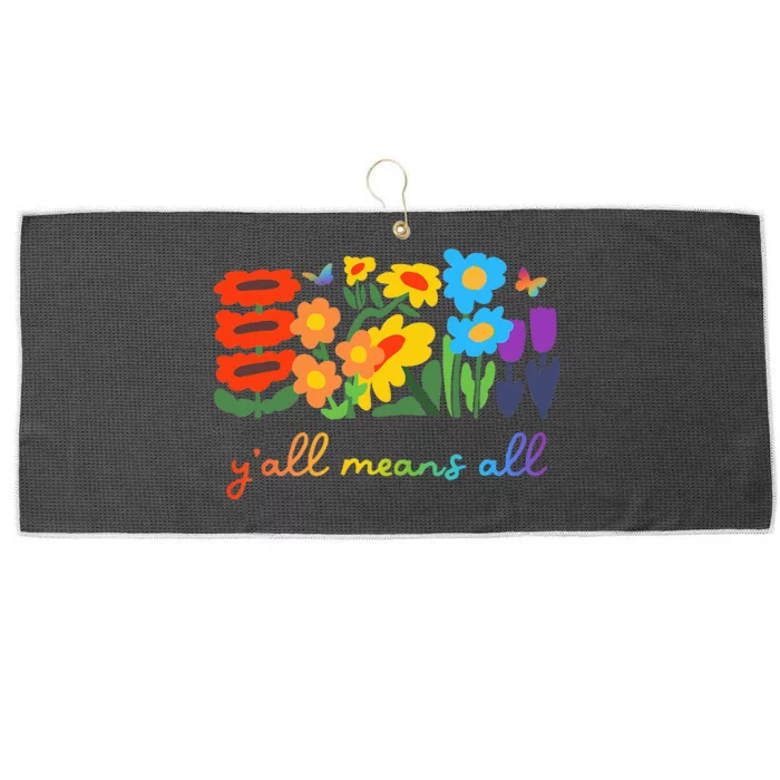 Lgbtq Diversity YAll Pride Means All Flower Large Microfiber Waffle Golf Towel