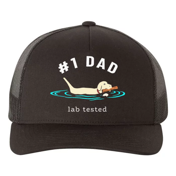 Lab Dad Yellow Labrador Retriever 1 Dad Lab Tested Yupoong Adult 5-Panel Trucker Hat