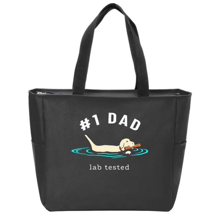 Lab Dad Yellow Labrador Retriever 1 Dad Lab Tested Zip Tote Bag