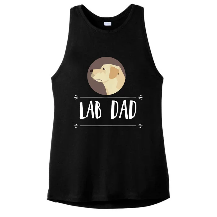 Lab Dad Yellow Labrador Retriever Dog Gift Ladies Tri-Blend Wicking Tank