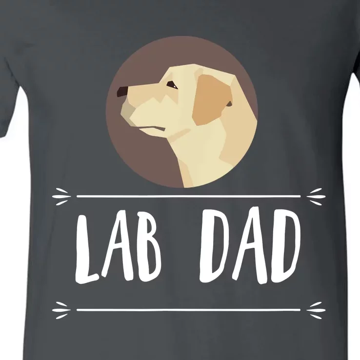 Lab Dad Yellow Labrador Retriever Dog Gift V-Neck T-Shirt