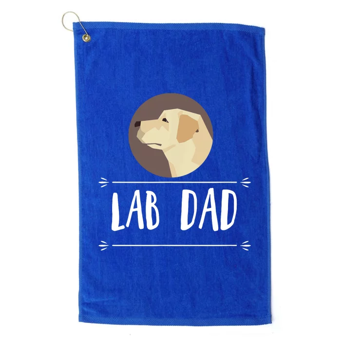 Lab Dad Yellow Labrador Retriever Dog Gift Platinum Collection Golf Towel