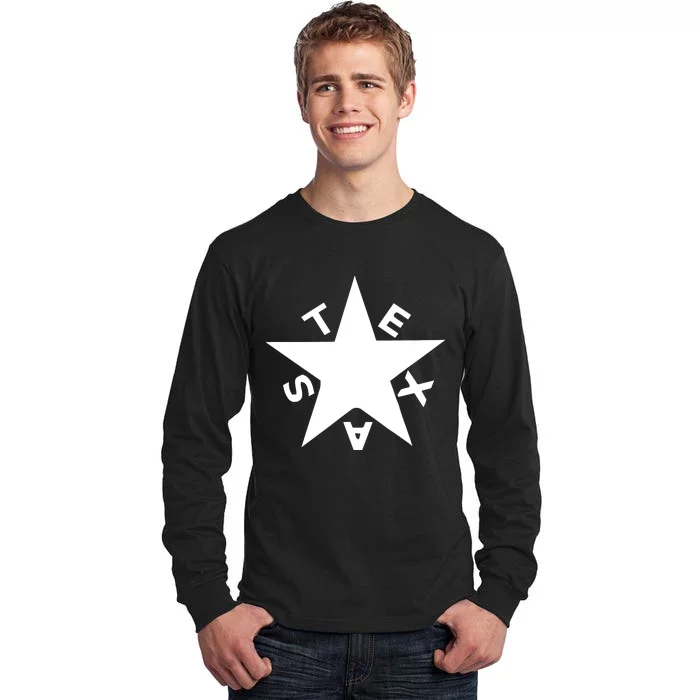 Lorenzo De Zavala Flag Texas Tall Long Sleeve T-Shirt