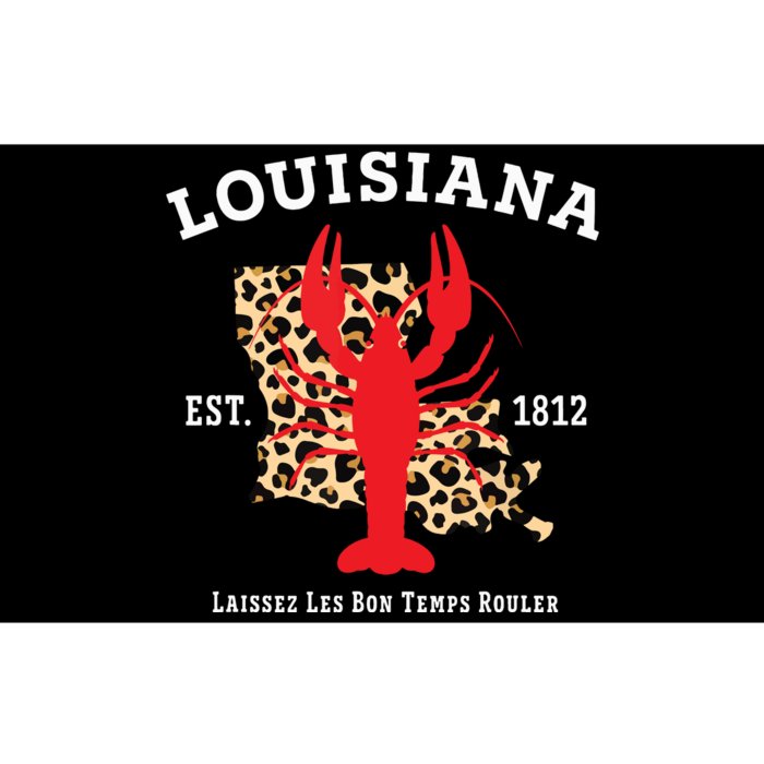 Louisiana Est 1812 Crawfish Leopard New Orleans Mardi Gras Bumper Sticker