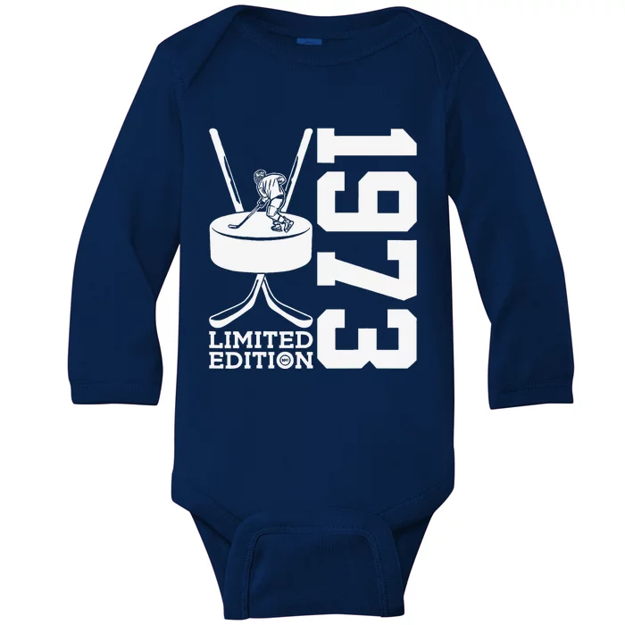 LIMITED EDITION 1973 ICE HOCKEY 50TH BIRTHDAY Baby Long Sleeve Bodysuit