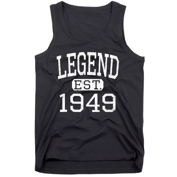 Legend Established 1949 Vintage Style Born 1949 Birthday Tank Top