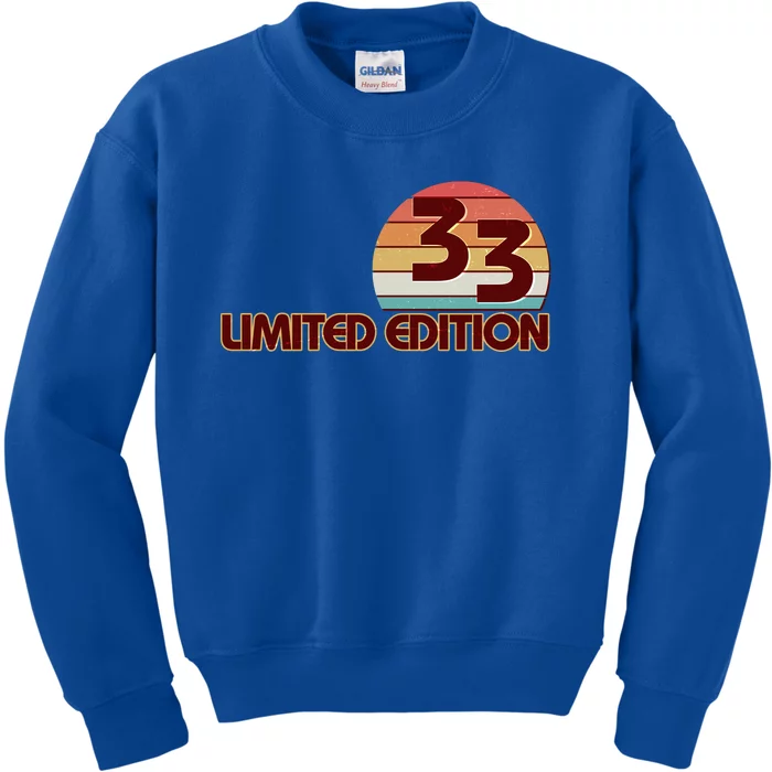 Limited Edition 1933 Retro Sun 90th Birthday Kids Sweatshirt