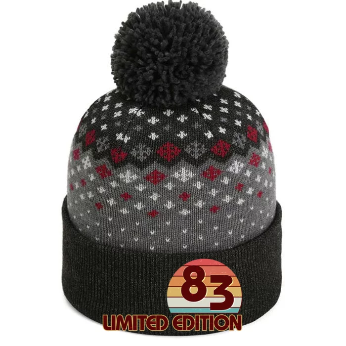 Limited Edition 1983 Retro Sun 40th Birthday The Baniff Cuffed Pom Beanie