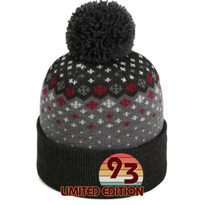 Limited Edition 1993 Retro Sun 30th Birthday The Baniff Cuffed Pom Beanie