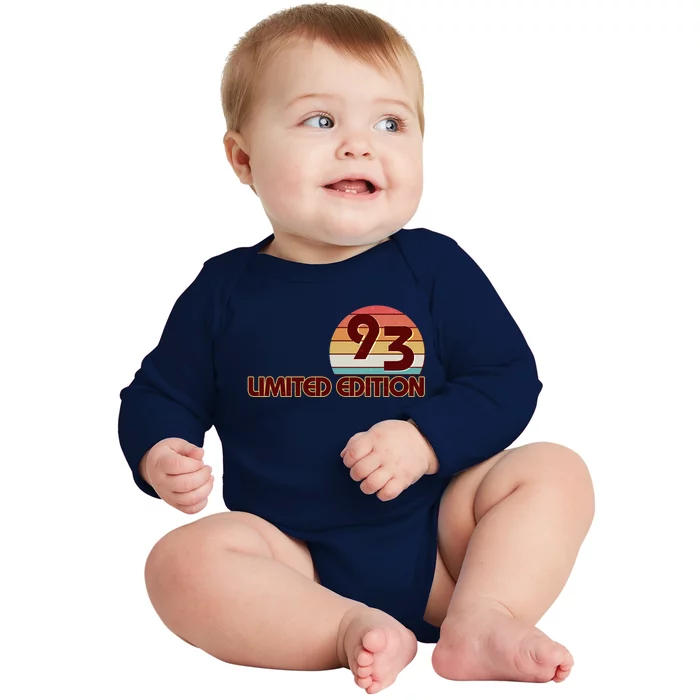 Limited Edition 1993 Retro Sun 30th Birthday Baby Long Sleeve Bodysuit