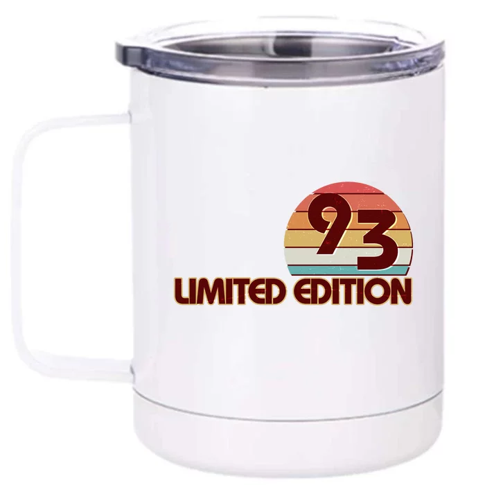 Limited Edition 1993 Retro Sun 30th Birthday Front & Back 12oz Stainless Steel Tumbler Cup