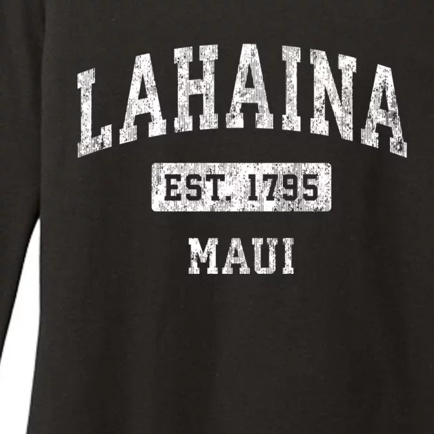 Lahaina Est 1795 Maui Hawaii Hi Vintage Established Sports Design Womens CVC Long Sleeve Shirt