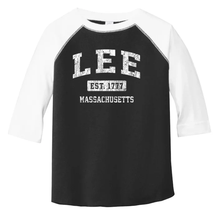 Lee Est 1777 Massachusetts Ma Vintage Sports Established Design Toddler Fine Jersey T-Shirt