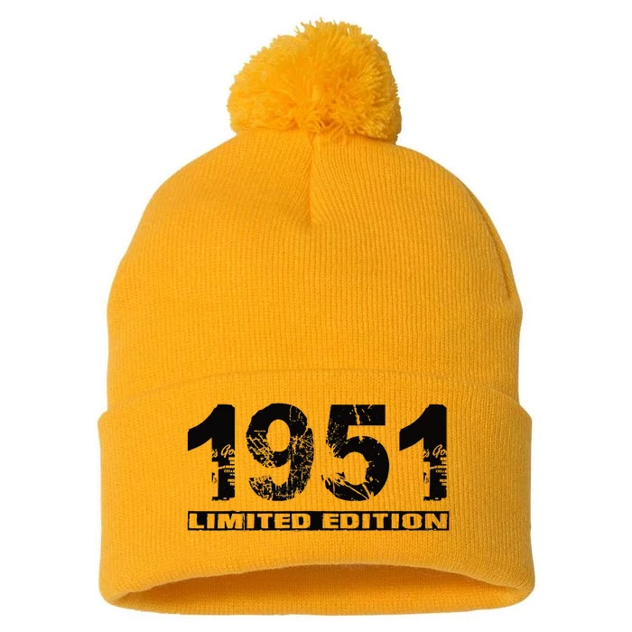 Limited Edition 1951 Birthday 1951 Vintage 1951 Pom Pom 12in Knit Beanie