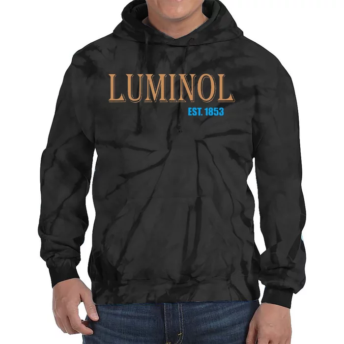 Luminol Est 1853 Crime Scene True Crime Tie Dye Hoodie