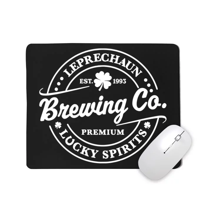 Leprechaun Est 1993 Brewing Co Premium Lucky Spirits Saint Patrick's Day Mousepad