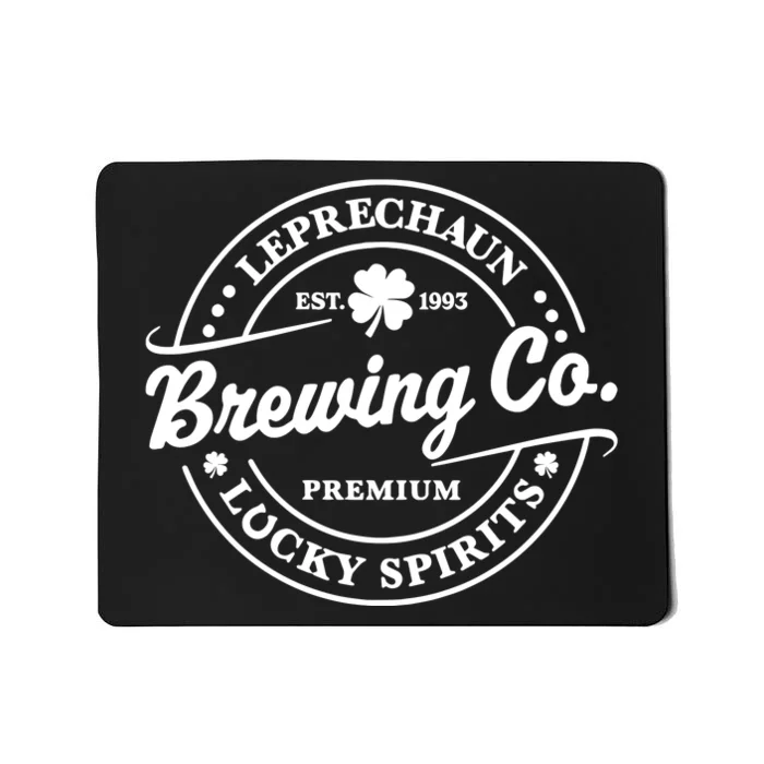 Leprechaun Est 1993 Brewing Co Premium Lucky Spirits Saint Patrick's Day Mousepad