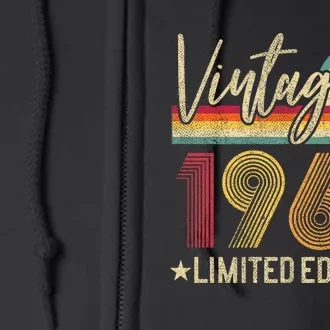 Limited Edition 1962 60th Birthday 60 Years Old Gag Gift Full Zip Hoodie