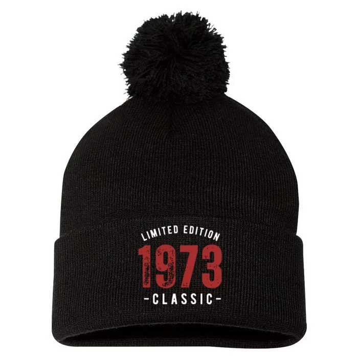 Limited Edition 1973 50th Birthday Pom Pom 12in Knit Beanie