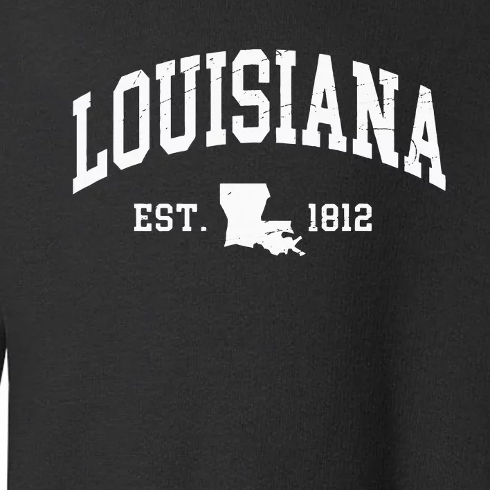 Louisiana Est. 1812 Distressed Worn Design Classic Toddler Sweatshirt