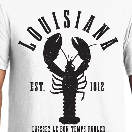 Louisiana Est 1812 Laissez Le Bon Temps Rouler Crawfish Pajama Set