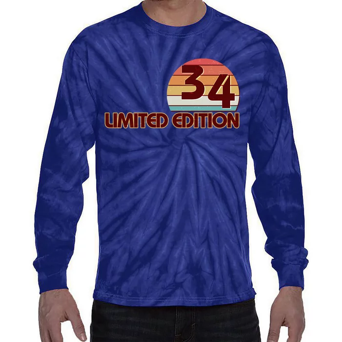 Limited Edition 1934 Retro Sun 90th Birthday Tie-Dye Long Sleeve Shirt