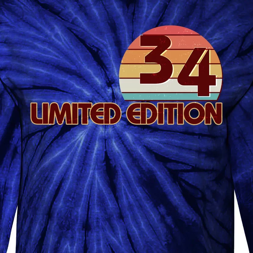 Limited Edition 1934 Retro Sun 90th Birthday Tie-Dye Long Sleeve Shirt